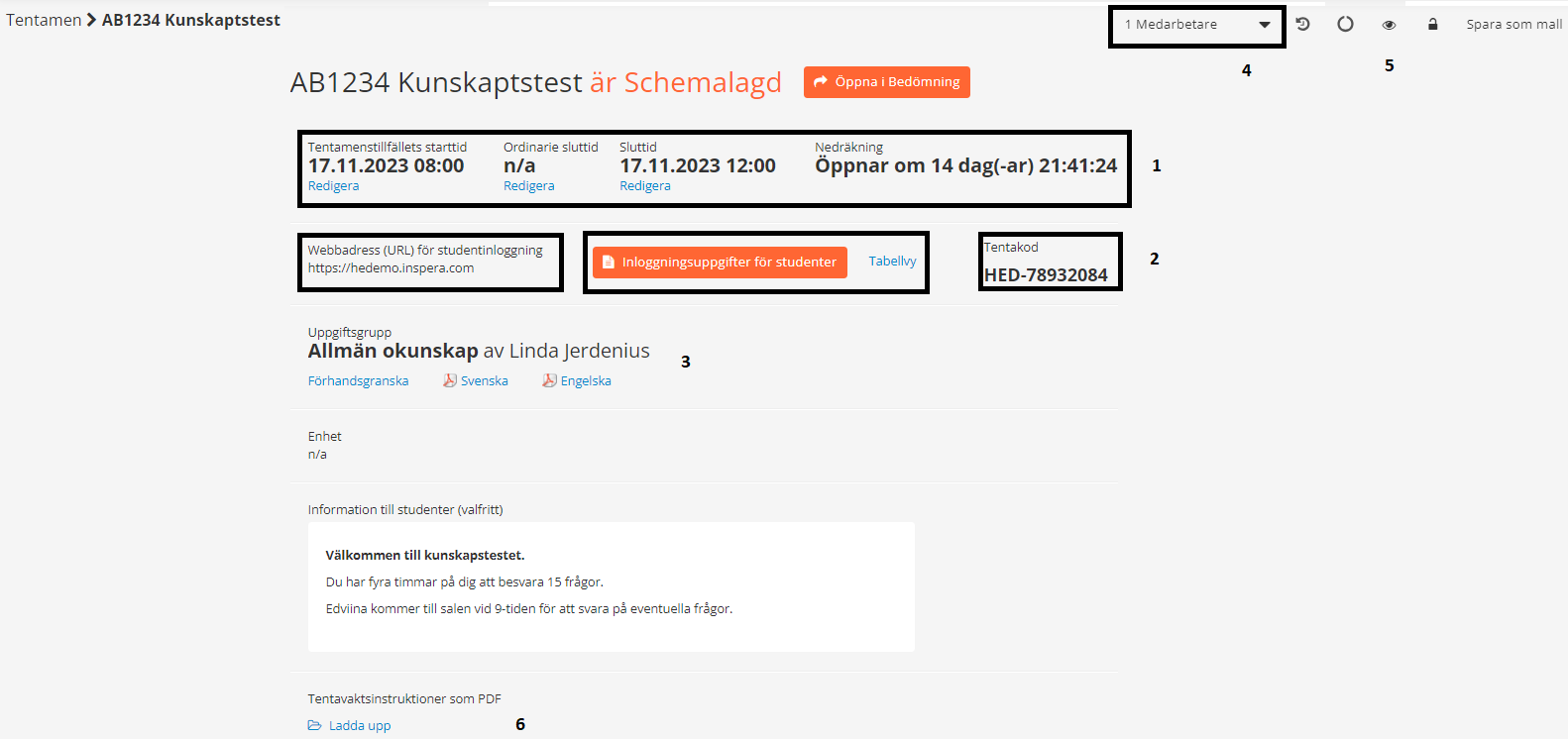 Schemalagd tentamen Inställningar.png