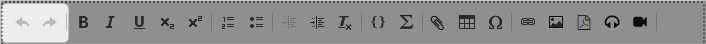 Question editor toolbar: undo and redo