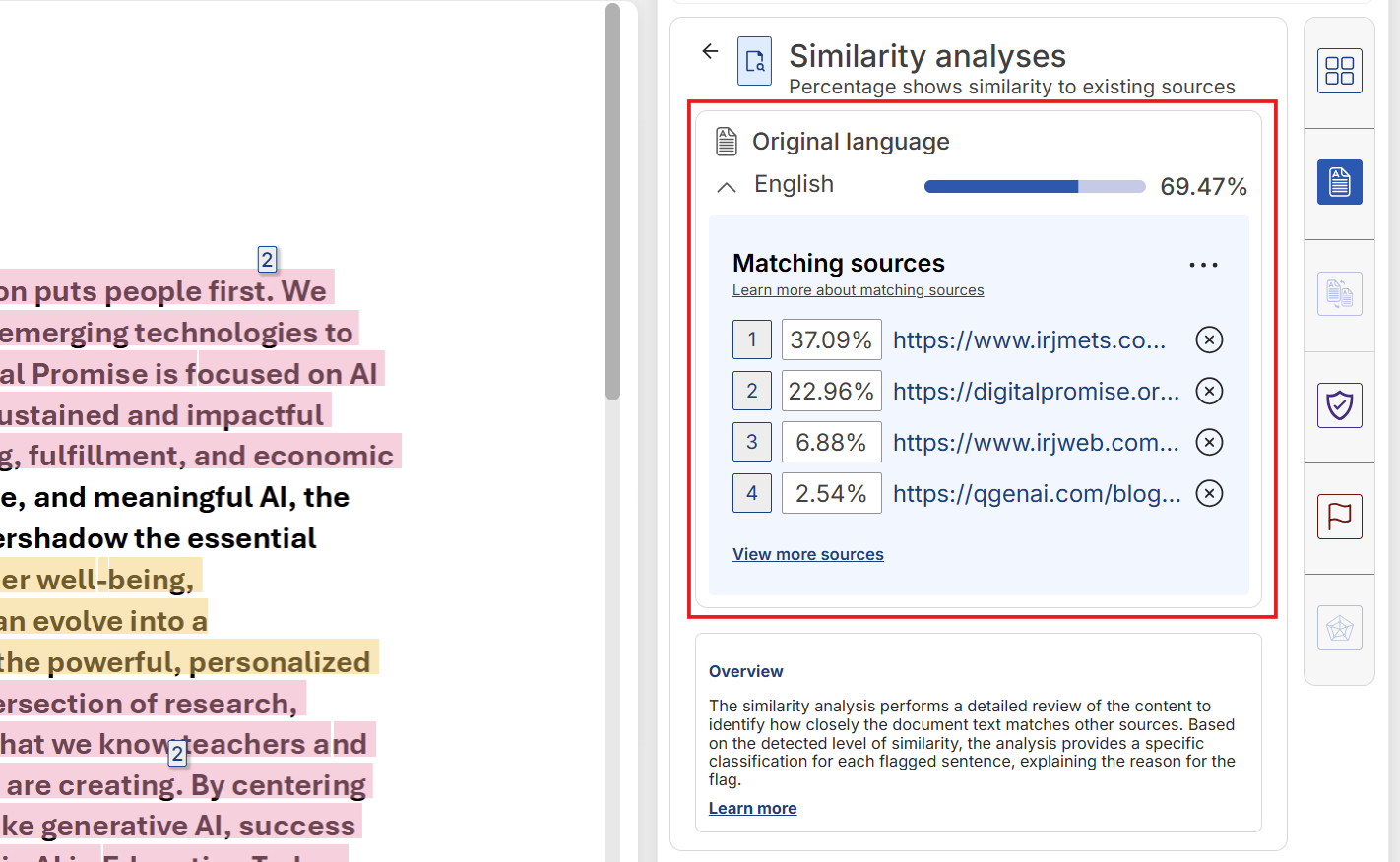 Matching sources – Inspera Help Center