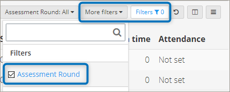 Filter för bedömningsomgång