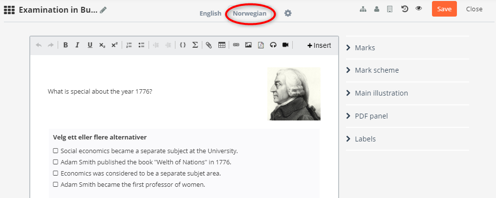 Norwegian language verison added to the question.