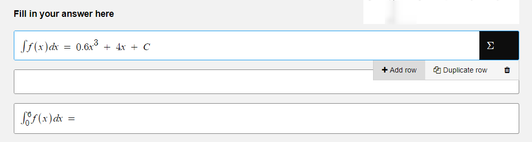 Grensesnitt som viser ikoner for å legge til, duplisere og slette rader.