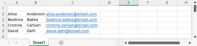 CSV format