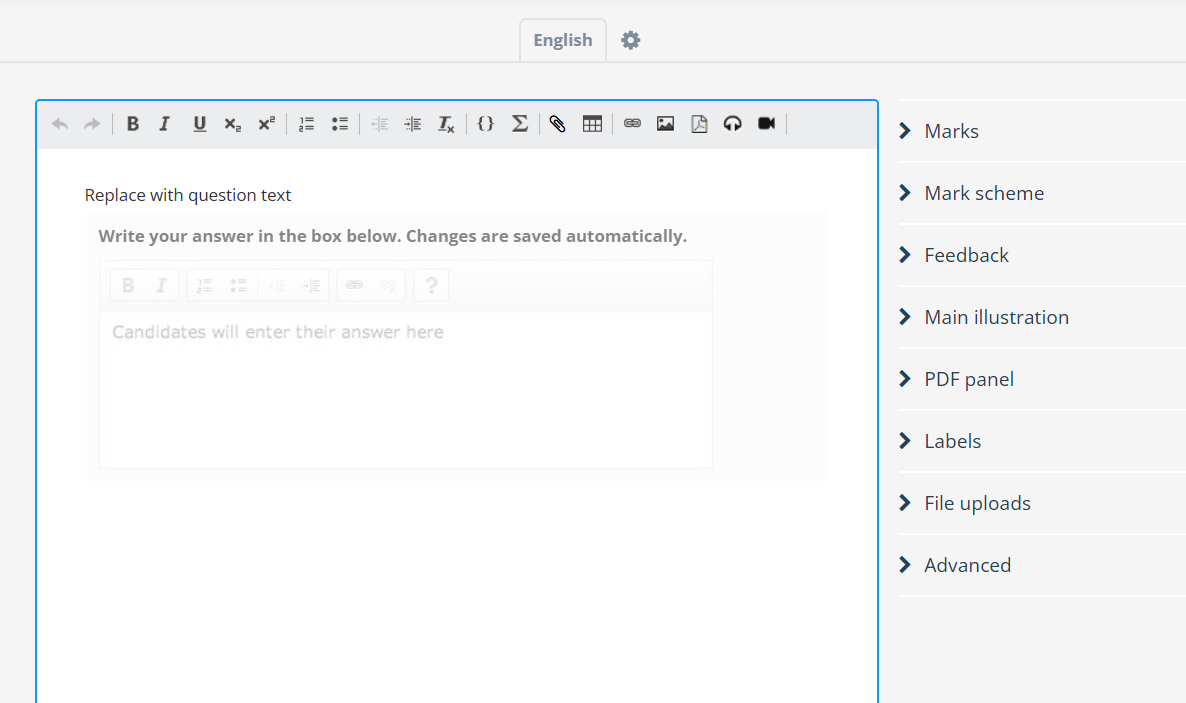 Question editor