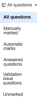question filters