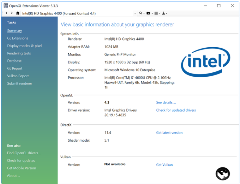 opengl 4.3 not detected linux