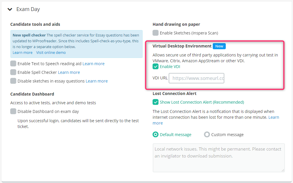 Virtual Desktop Infrastructure (VDI) – Inspera Help Center