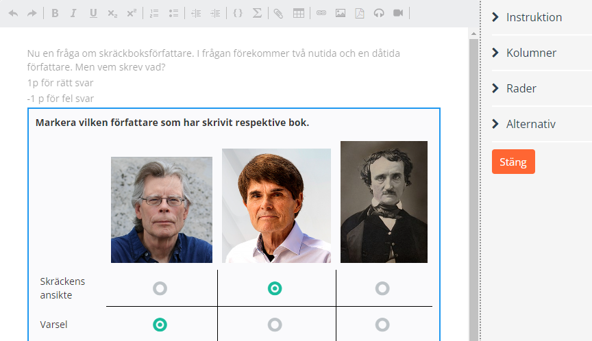 Matchning/Parning – Inspera Help Center